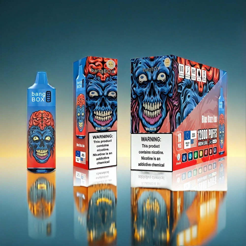 Bang Box 12000 Puffs 23ML 650mAh TYPE-C 5V1A PC ブルーレズアイス ジャパン まとめ買い