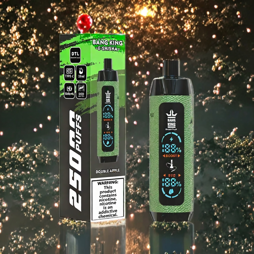 Bang King Shisha 25000パフ ダブルアップル ジャパン まとめ買い 30ml 650mAh 0.6Ω Type-C