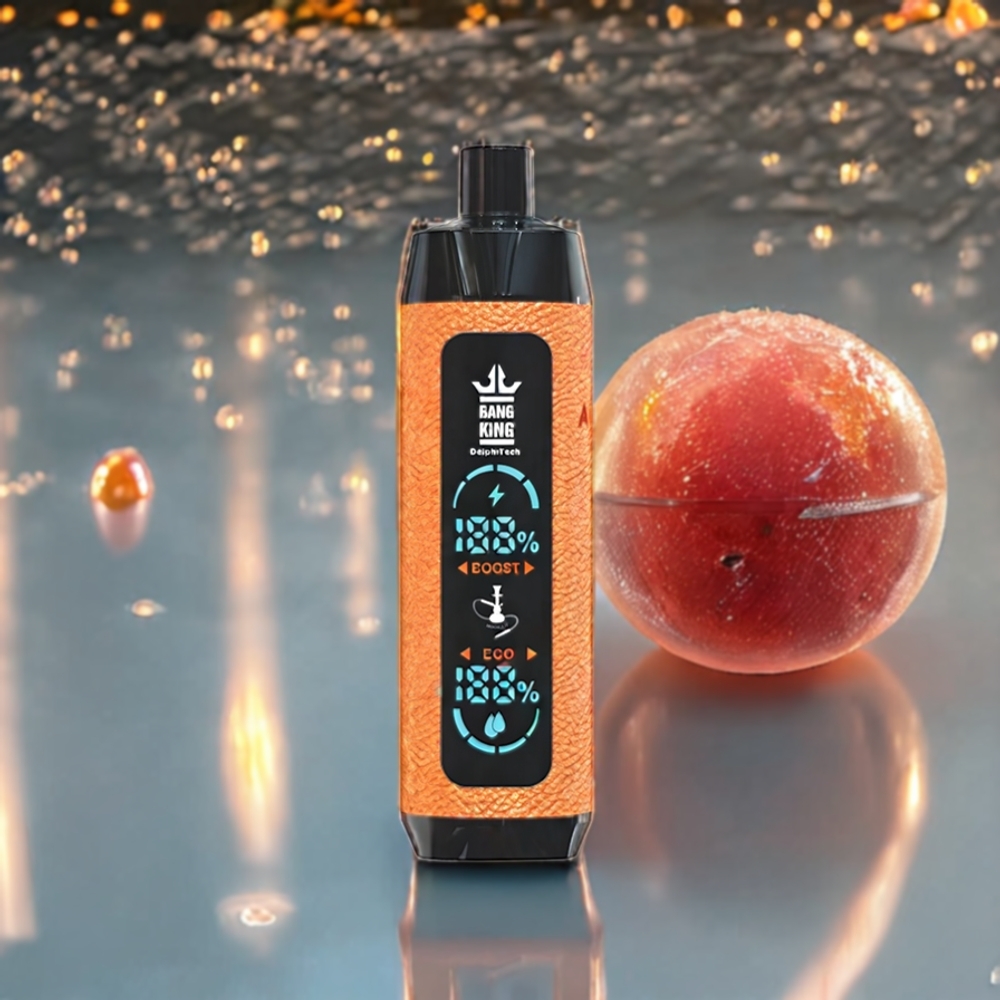 Bang King Shisha 25000パフ桃アイス30mlタイプCジャパンまとめ買いメッシュコイル0.6オーム