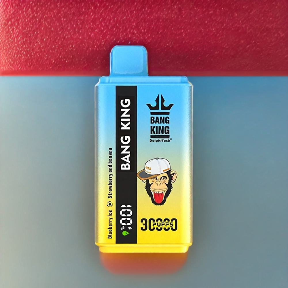 Bang King 30000パフ ブルーベリーアイス ストロベリーバナナ ジャパン まとめ買い 36ml 550mAh 1.2メッシュデュアルコイル Type-C