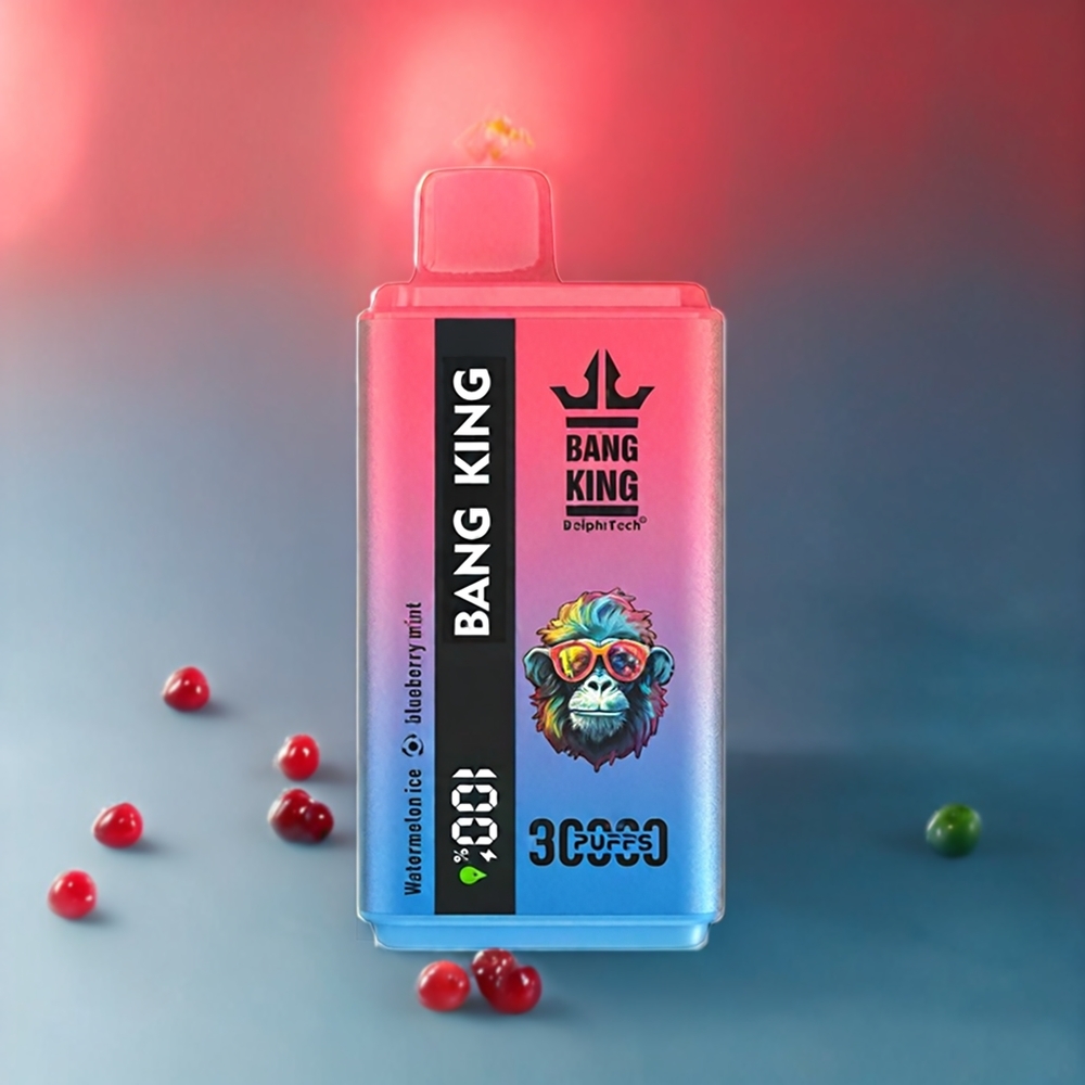 Bang King 30000 パフ スイカアイスブルーベリーミント ジャパン まとめ買い 36ml 550mAh 1.2メッシュデュアルコイル Type-C