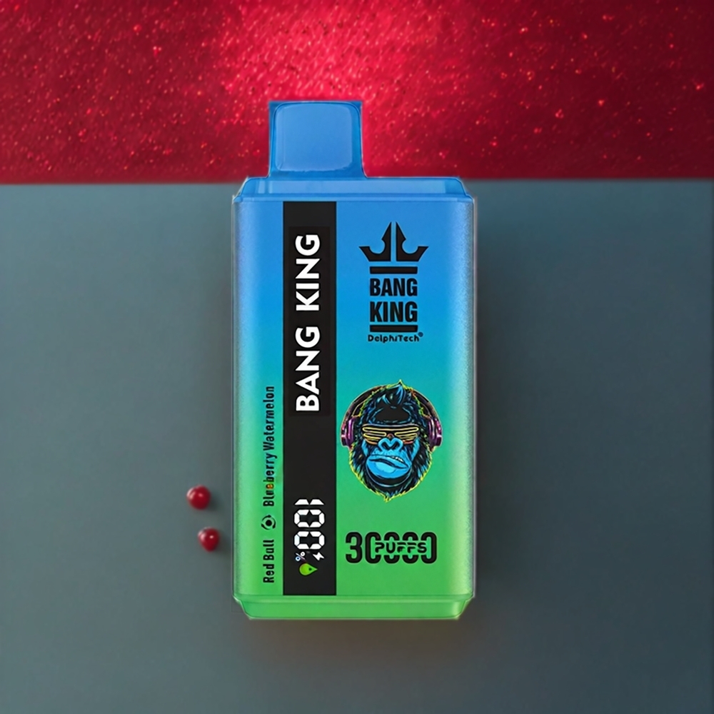 Bang King 30000パフ 使い捨てベイプ レッドブルブルーベリーウォーターメロン ジャパン まとめ買い 36ml 550mAh 1.2メッシュデュアルコイル Type-C