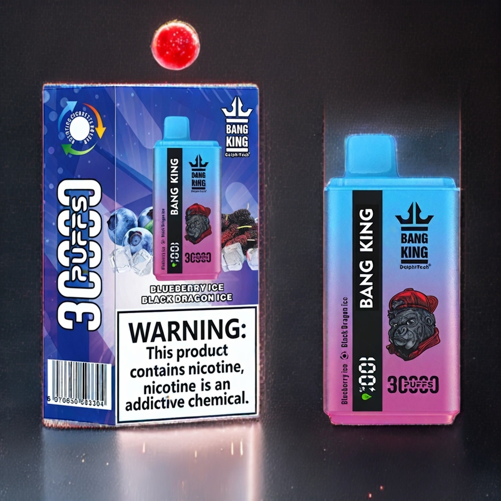 Bang King 30000 パフ ブルーベリーアイス ブラックドラゴンアイス ジャパン まとめ買い 36ml 550mAh 1.2メッシュデュアルコイル Type-C