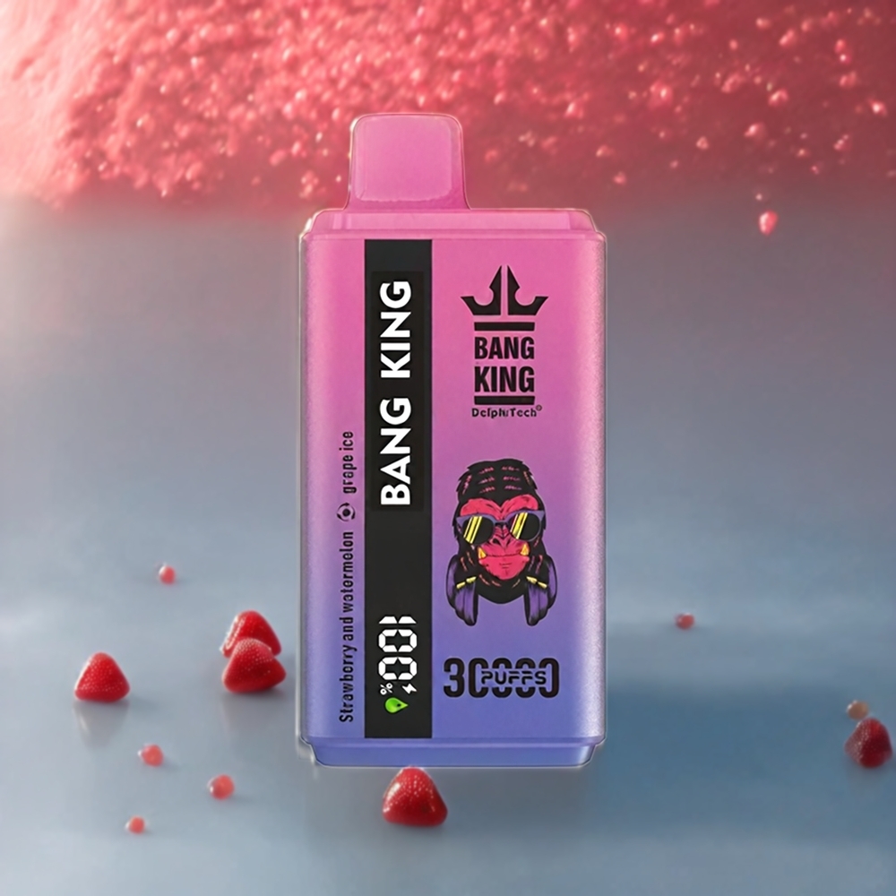 Bang King 30000パフ ストロベリー＆ウォーターメロングレープアイス ジャパン まとめ買い 36ml 550mAh 1.2メッシュデュアルコイル Type-C