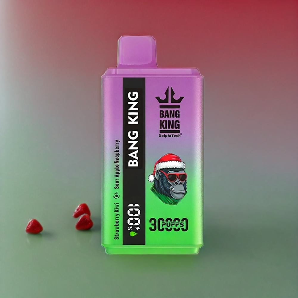 Bang King 30000パフ ストロベリーキウイサワーアップルラズベリー ジャパン まとめ買い 36ml 550mAh 1.2メッシュデュアルコイル Type-C