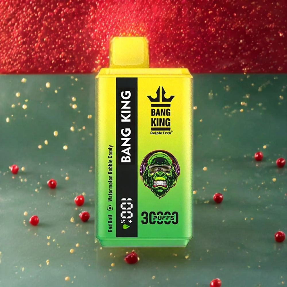 Bang King 30000パフ 使い捨てベイプ レッドブルスイカバブルキャンディ 550mAh 36ml 1.2メッシュデュアルコイル Type-C充電 ジャパン まとめ買い