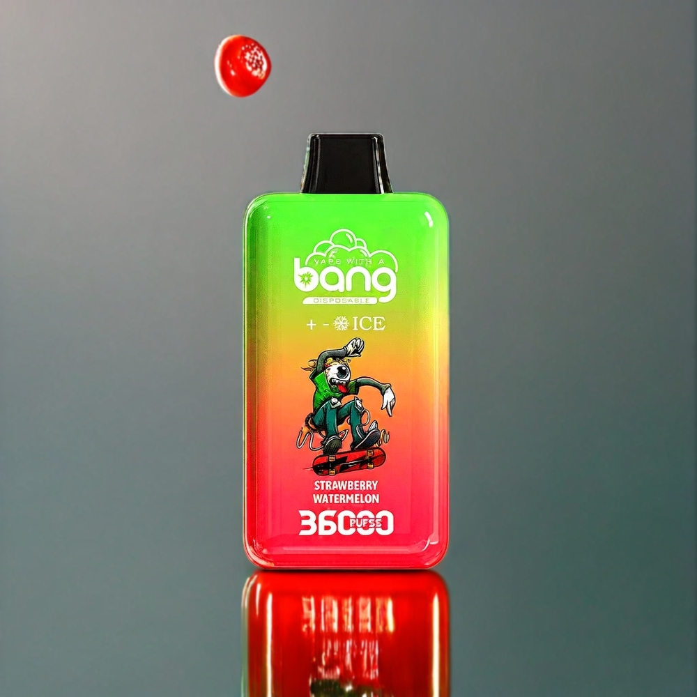 Bang 36000 Ice Level ジャパン まとめ買い ストロベリーウォーターメロン 36ml 850mAh 1.0Ohm 52 27 110.6MM 121g