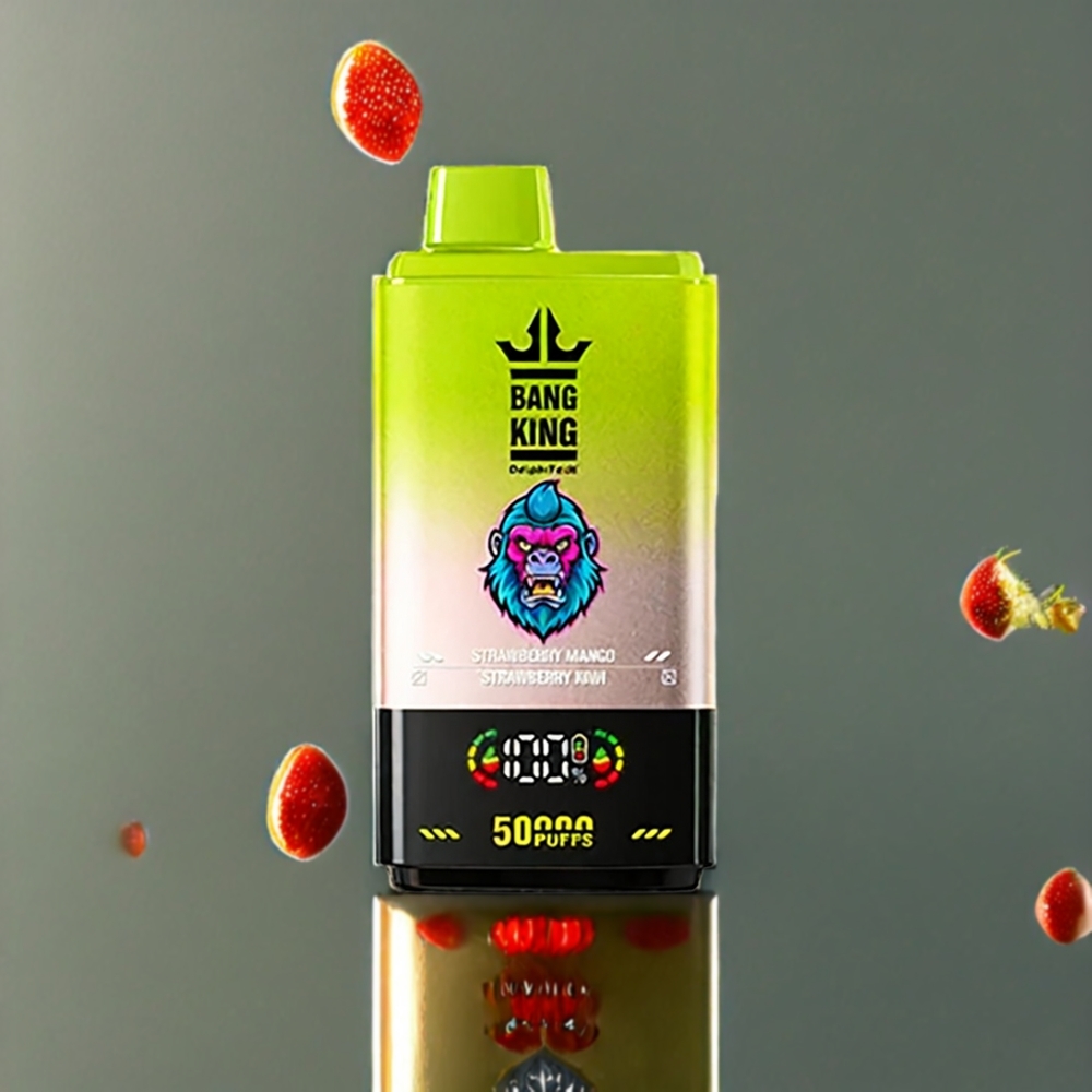 Bang King 50000ディスポーザブルベイプ ストロベリーマンゴーストロベリーキウイ ジャパン まとめ買い 50ml 850mAh 1.0メッシュコイル