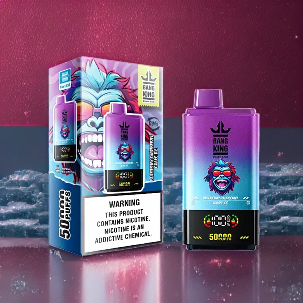 Bang King 50000 ジャパン まとめ買い ブルーベリー ラズベリー グレープアイス 50ml 850mAh メッシュコイル Type-C