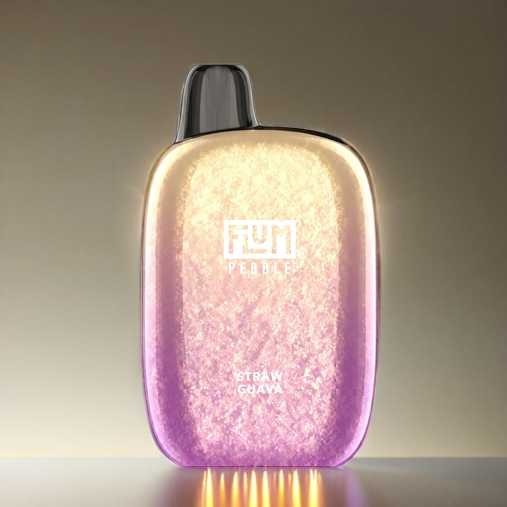 Flum Pebble 6000パフ 10ml 5% 500mAh メッシュコイル Type-C ストロベリーグアバ ジャパン まとめ買い