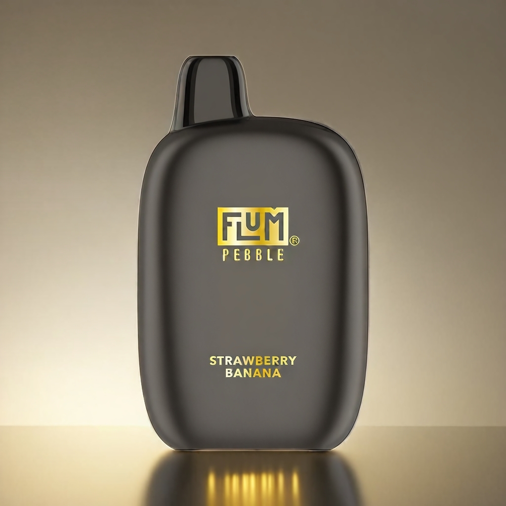Flum Pebble 6000パフ 10ml 5% 500mAh メッシュコイル ストロベリーバナナ ジャパン まとめ買い