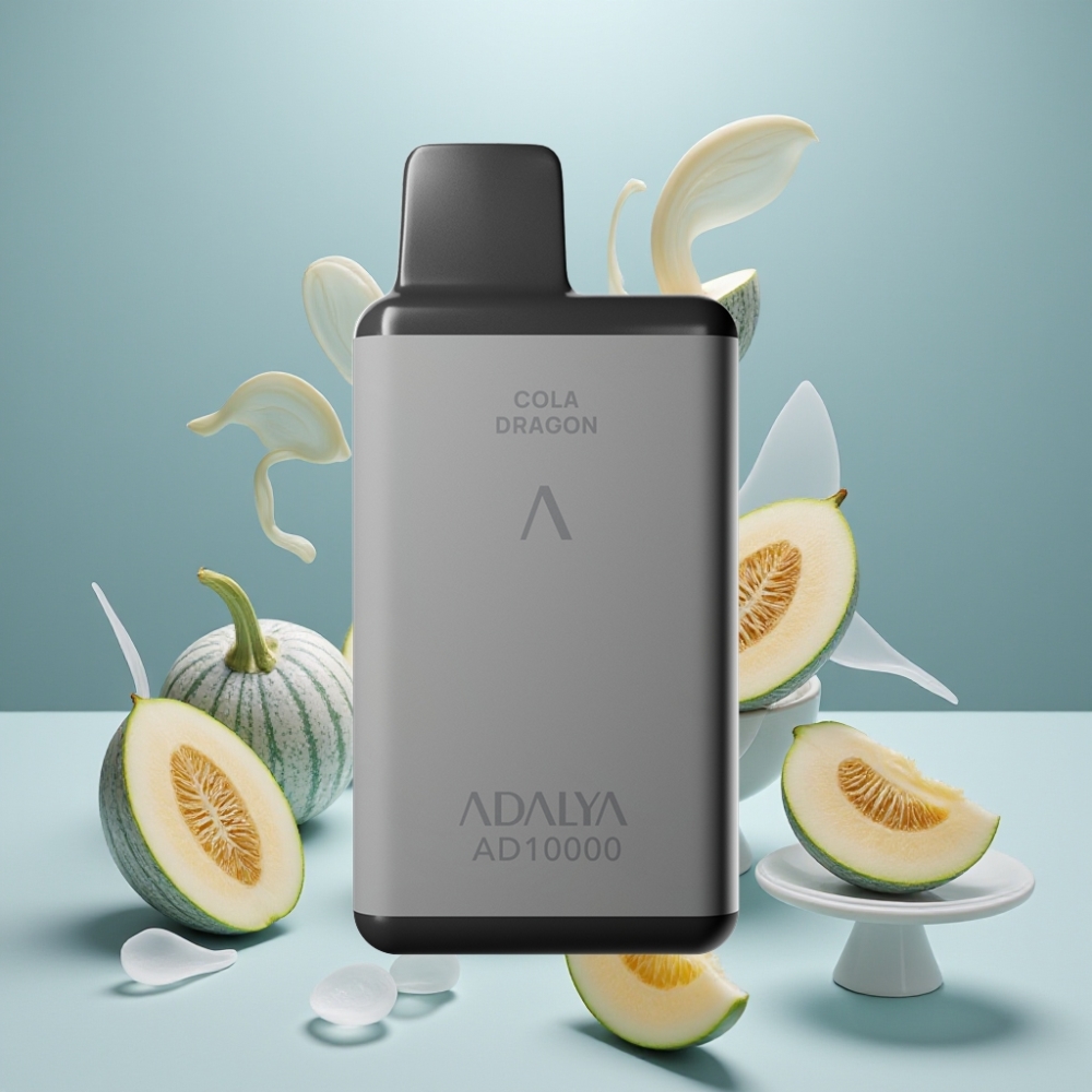 Adalya AD 10000パフ ブルーメロン ジャパン まとめ買い スペースグレー USB-C 14ml 2%