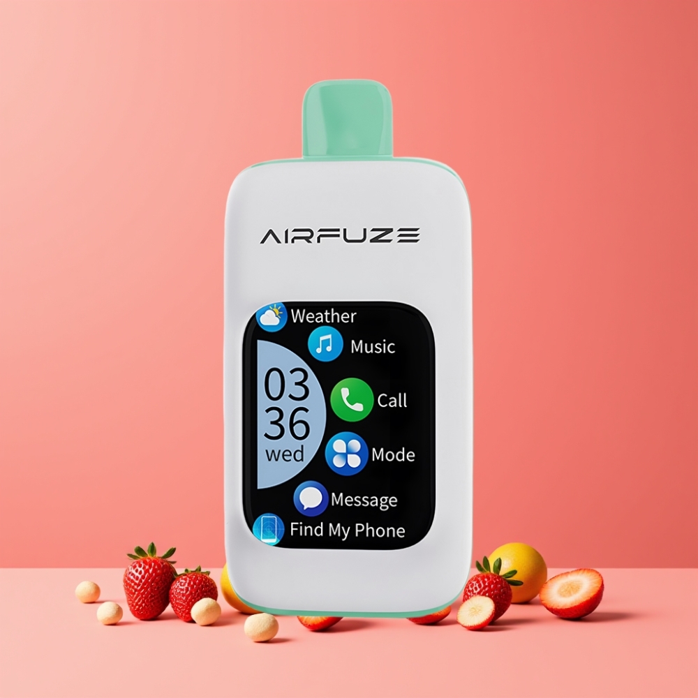 AirFuze Smart 30000パフ ストロベリーミント ジャパン まとめ買い 5% 900mAh 2.01"TFT