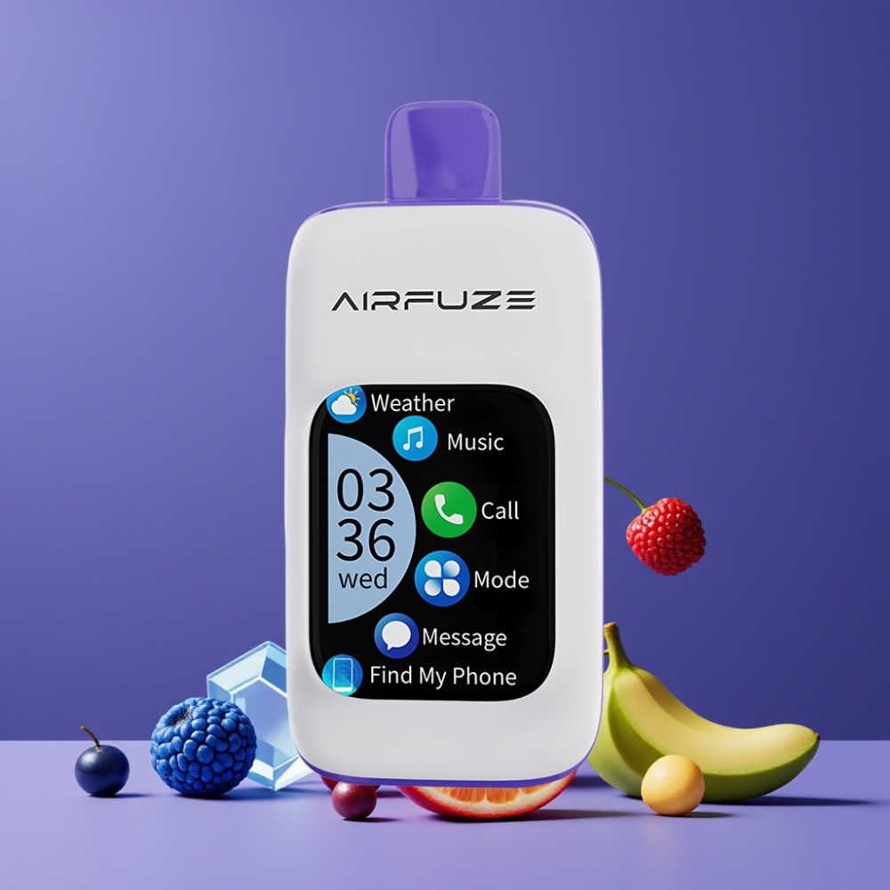 AirFuze Smart 30000 パフ ブルーレズアイス ジャパン まとめ買い 5% 900mAh Type-C 2.01"TFT