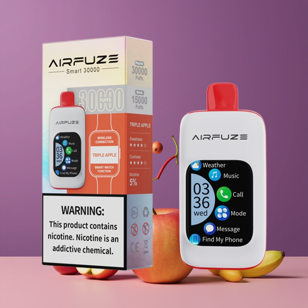 AirFuze Smart 30000プフ トリプルアップル ジャパン まとめ買い TFTタッチスクリーン Type-C充電