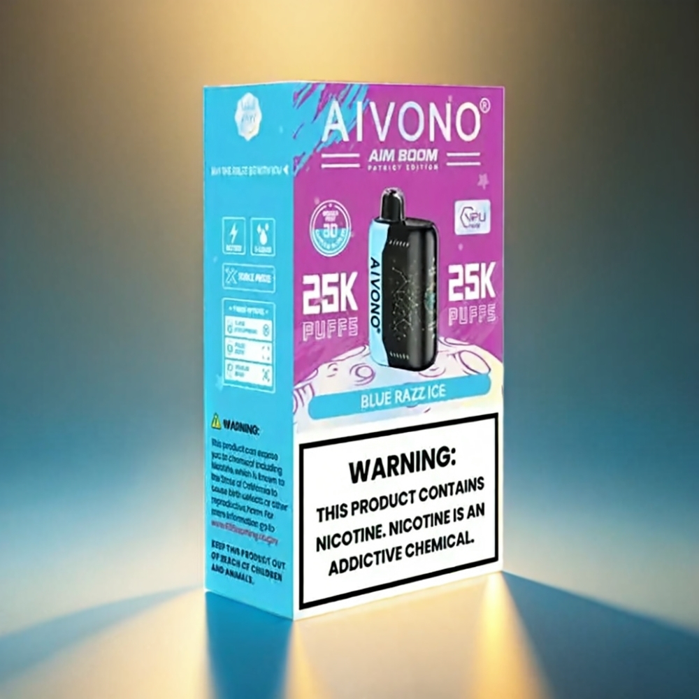 Aivono Aim Boom 25000 Puffs 28ml 650mAh Type-C BlueRazzIce ジャパン まとめ買い