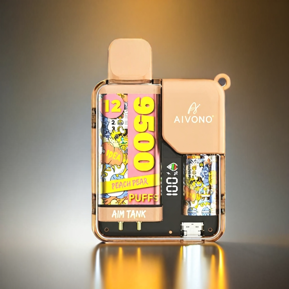 Aivono Aim Tank 9500P 18ml 650mAh ピーチ ペア ジャパン まとめ買い