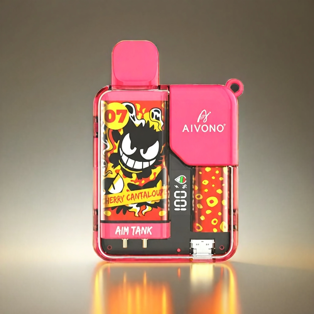Aivono Aim Tank 9500 Puffs 18ml 650mAh チェリーカンタロープ ジャパン まとめ買い