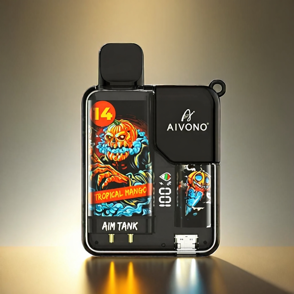 Aivono Aim Tank 9500 Puffs 18ml 650mAh トロピカルマンゴー ジャパン まとめ買い