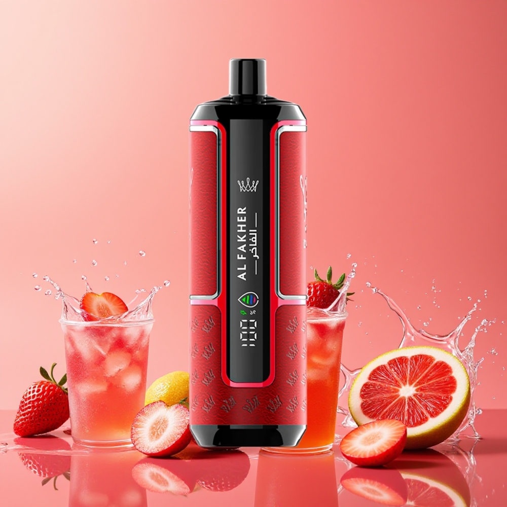 Al Fakher Crown Bar 15K Hypermax ストロベリーパンチ ジャパン まとめ買い 22ml 600mAh Type-C 20mg