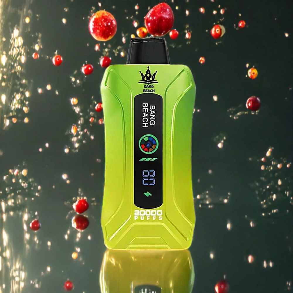 Bang Beach Sourapple 20000 パフ 35ml 650mAh 0-5% スマートスクリーン ジャパン まとめ買い