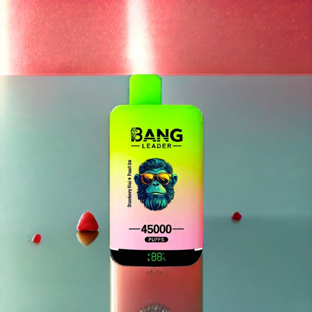 Bang Leader 45000パフ ストロベリーキウイピーチアイス ジャパン まとめ買い スマートスクリーン 5%ニコチン
