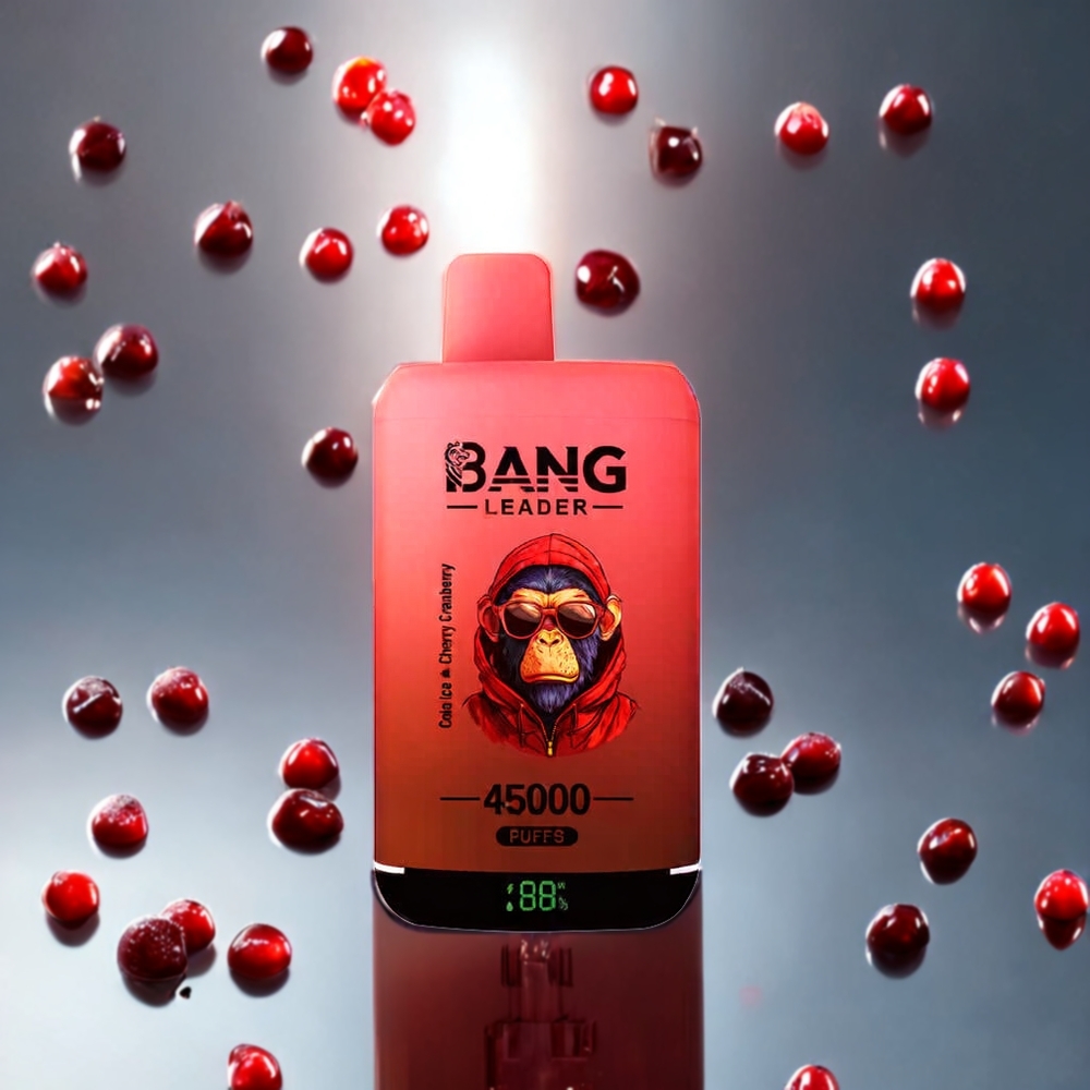 Bang Leader 45000 パフ デュアルフレーバー コーラアイスチェリークランベリー ジャパン まとめ買い スマートスクリーン Type-C