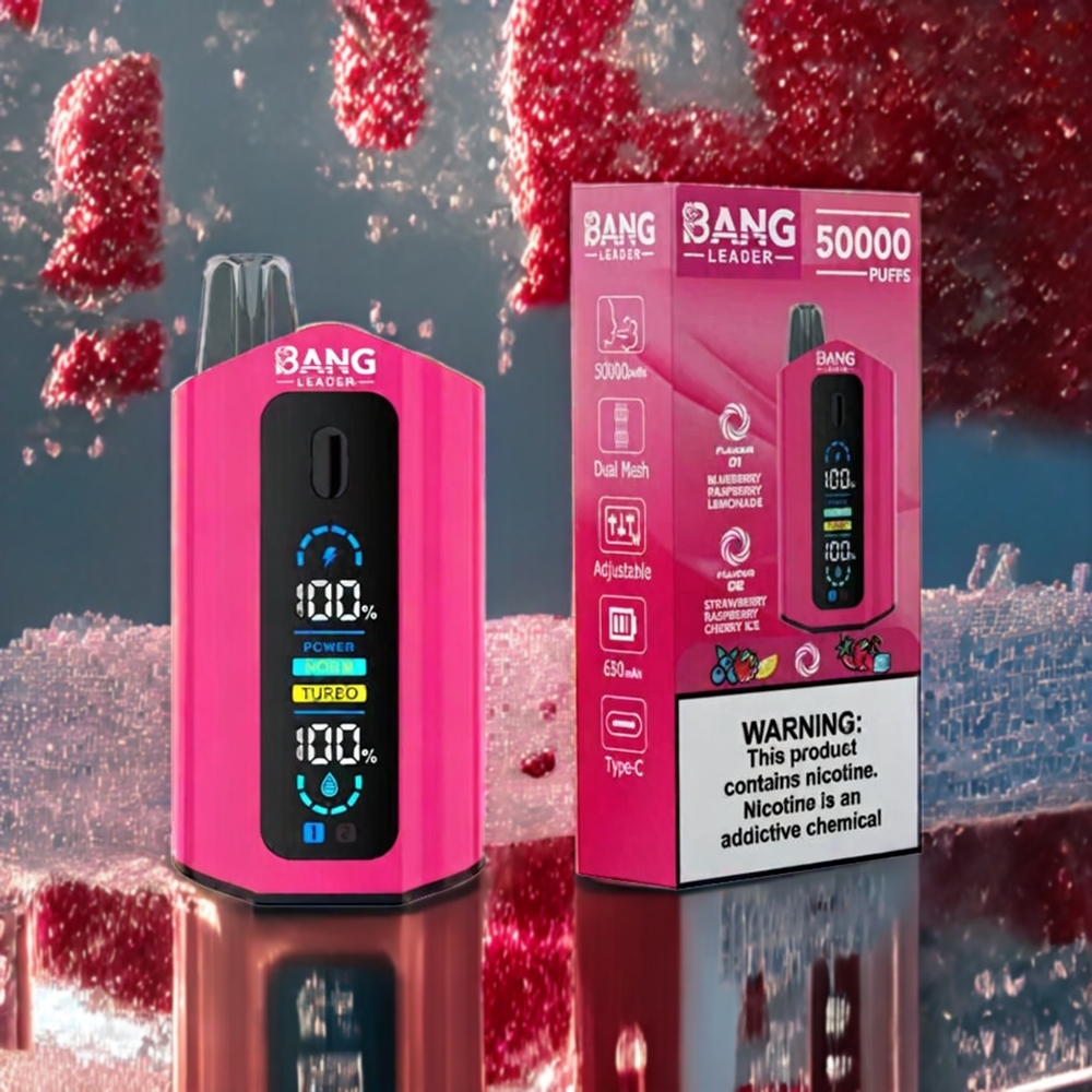 Bang Leader 50000 パフ ブルーベリー ラズベリー レモネード ストロベリー ラズベリー チェリー アイス ジャパン まとめ買い 13400mAh 36ml Type-C