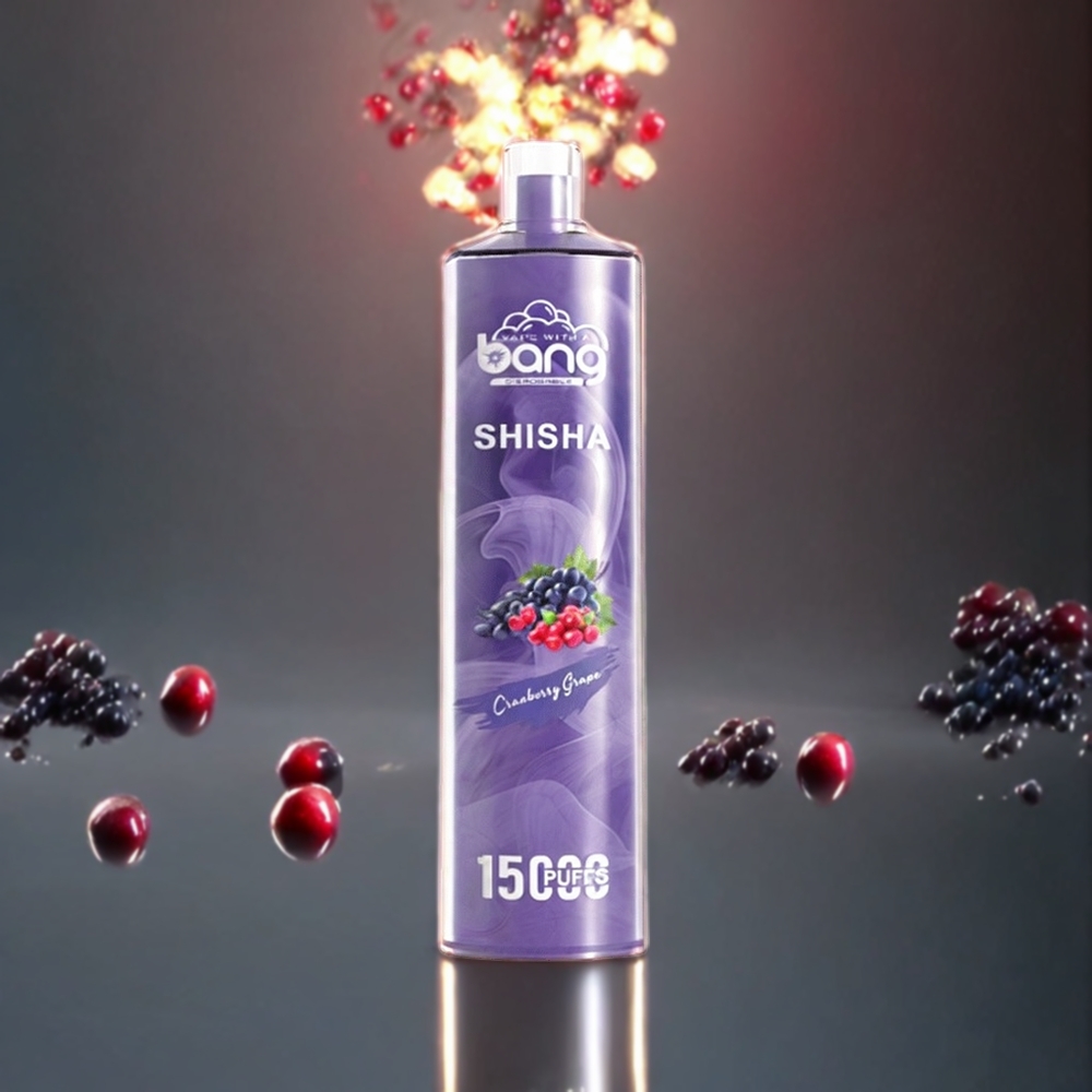 Bang Shisha 15000 パフ クランベリーグレープ ジャパン まとめ買い 23ml Type-C 600mAh