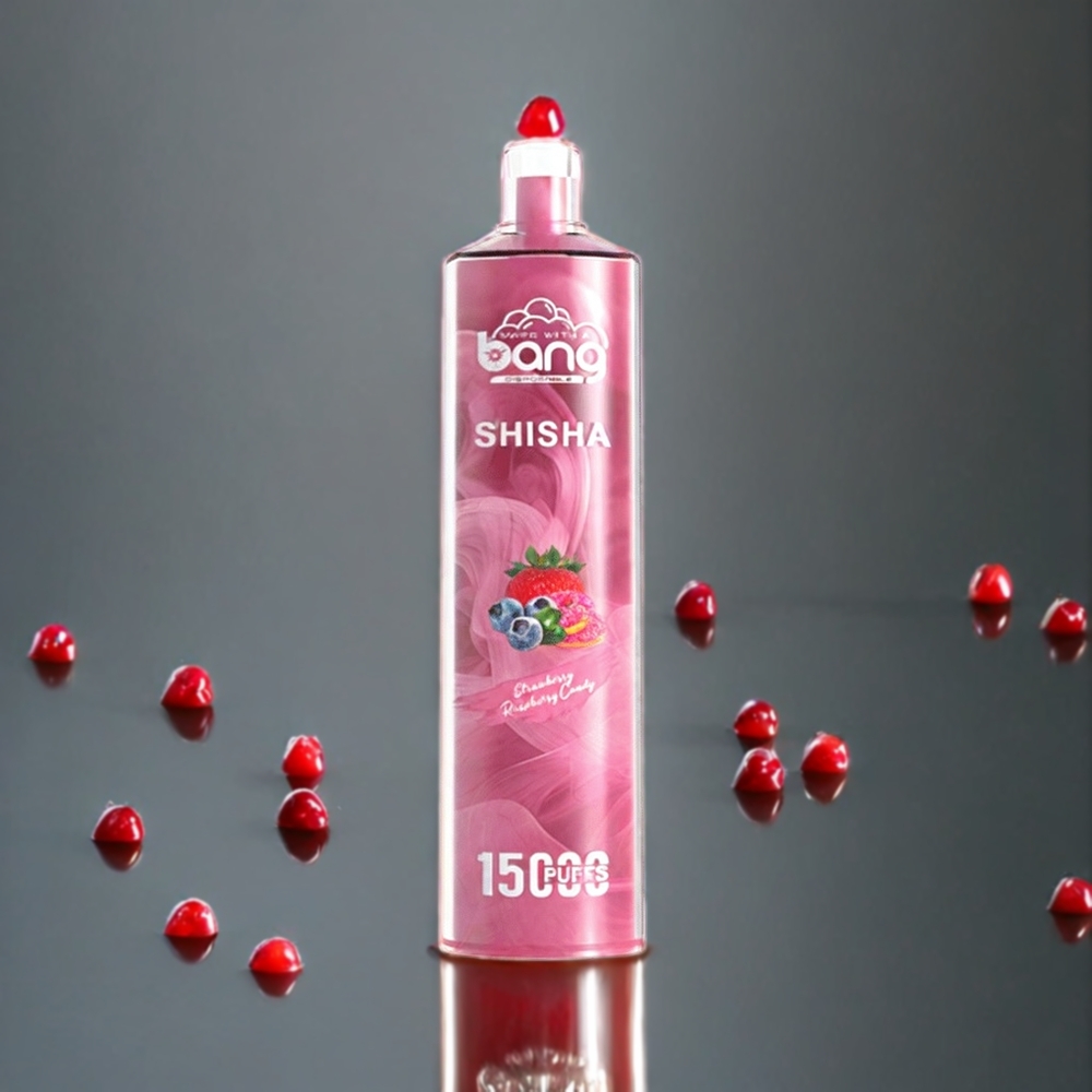 Bang Shisha 15000パフ ストロベリーレッドベリーキャンディ ジャパン まとめ買い Type-C充電 600mAh