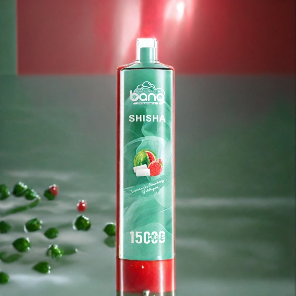 Bang Shisha 15000 パフ スイカストロベリーバブルガム ジャパン まとめ買い Type-C充電 600mAh