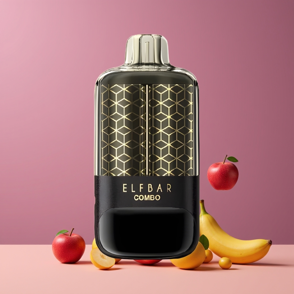 ELF BAR COMBO 25000パフ アップル&ジューシーピーチ ジャパン まとめ買い 22ml 700mAh Type-C 5% デュアルモード