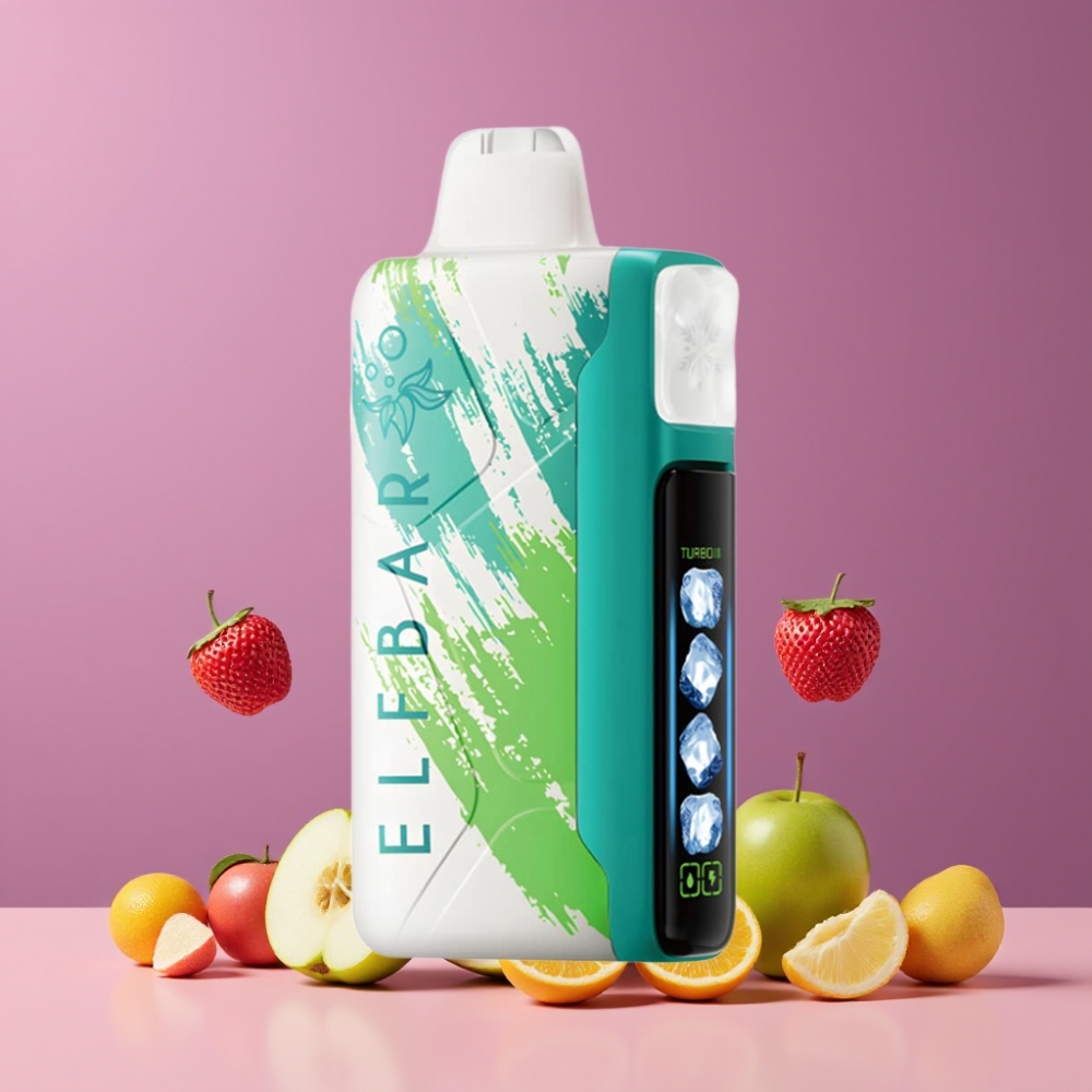 ELF BAR Ice King 40000パフ サワーアップルアイス ジャパン まとめ買い 20ml 5% 850mAh デュアルエアフロー LCD