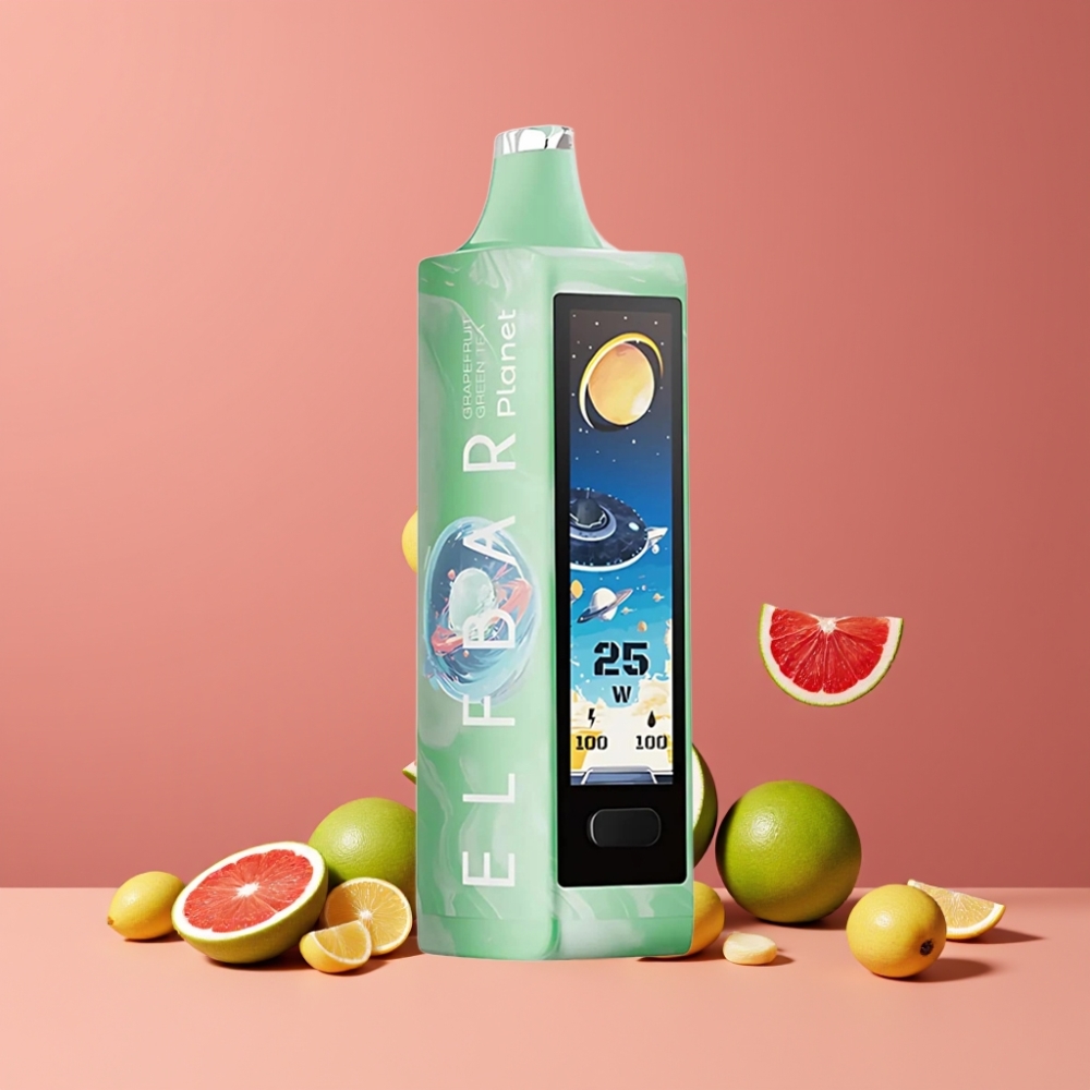 ELF BAR Planet 25000 パフ グレープフルーツ 緑茶 ジャパン まとめ買い 800mAh メッシュ