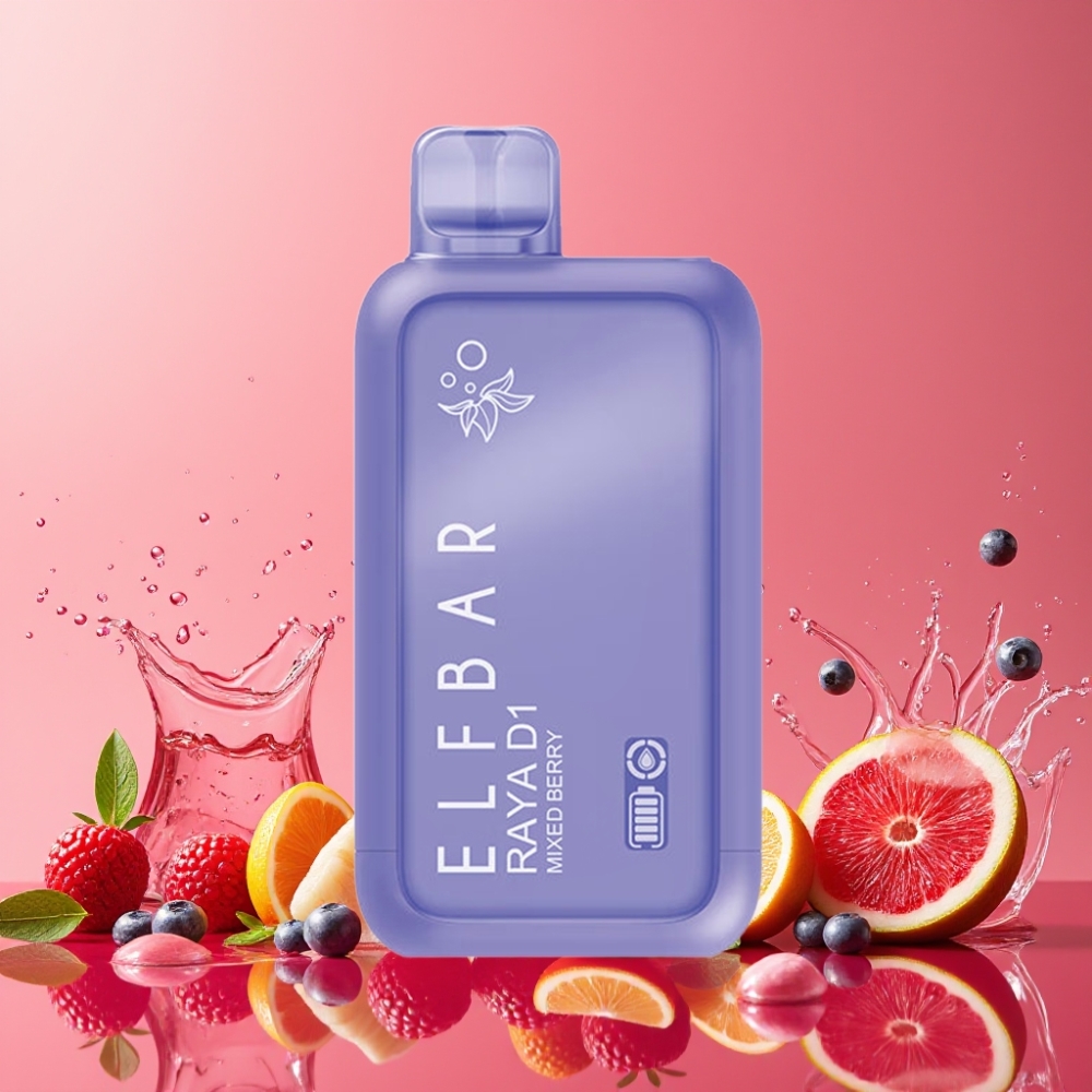 ELF BAR Raya D1 13000パフ ミックスベリー ジャパン まとめ買い 650mAh 18ml 5%