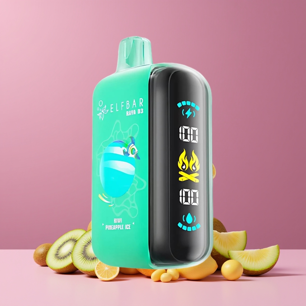 ELF BAR RAYA D3 25000パフ キウイパイナップルアイス ジャパン まとめ買い 23ml 5% 850mAh Type-C