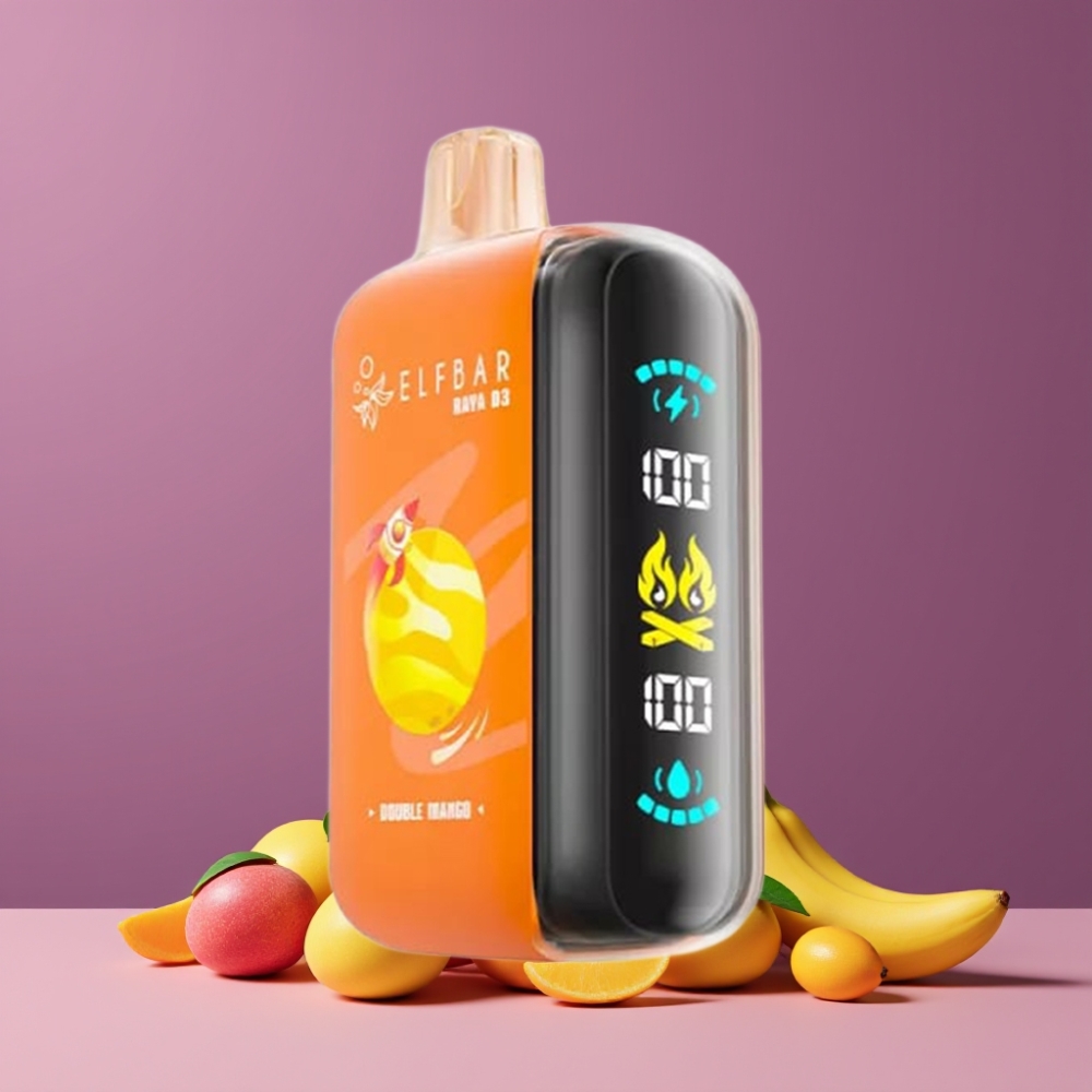 ELF BAR RAYA D3 25000パフ ダブルマンゴー ジャパン まとめ買い 23ml 850mAh Type-C充電