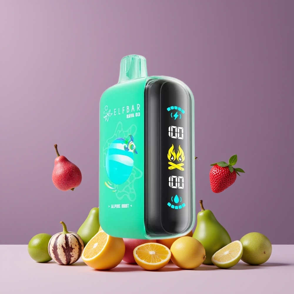ELF BAR RAYA D3 25000パフ アルパインミント ジャパン まとめ買い 850mAh 23ml 5% Type-C