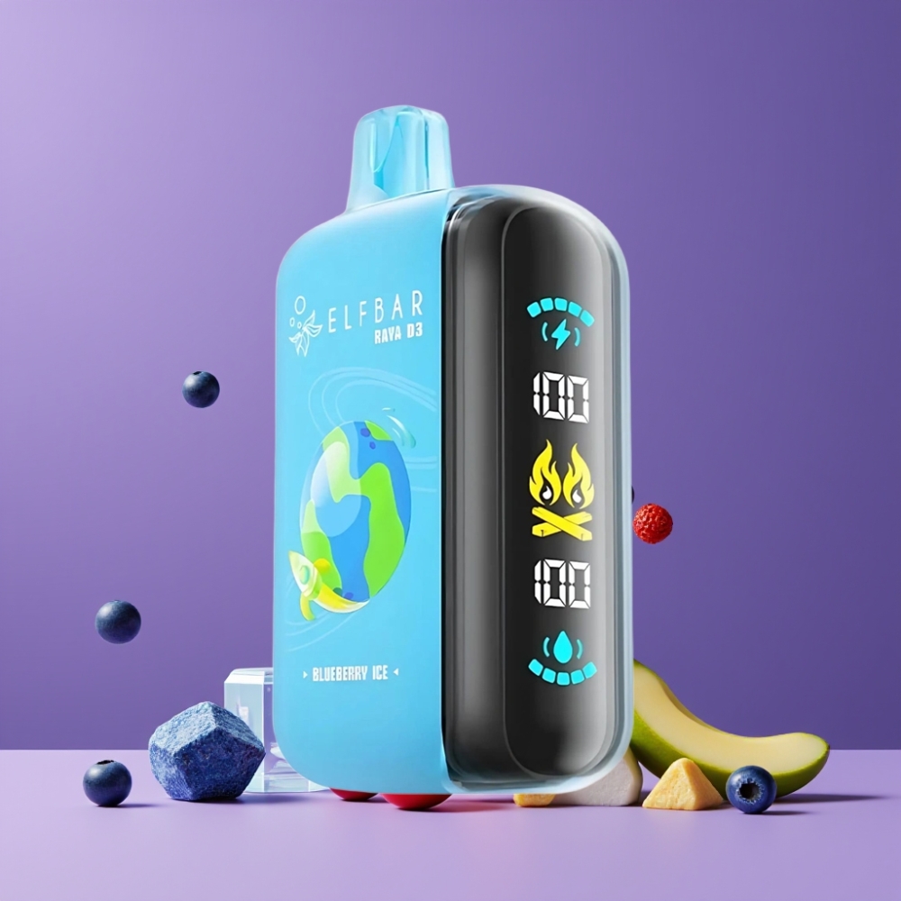 ELF BAR RAYA D3 25000パフ ブルーベリーアイス ジャパン まとめ買い 850mAh 23ml 5% Type-C