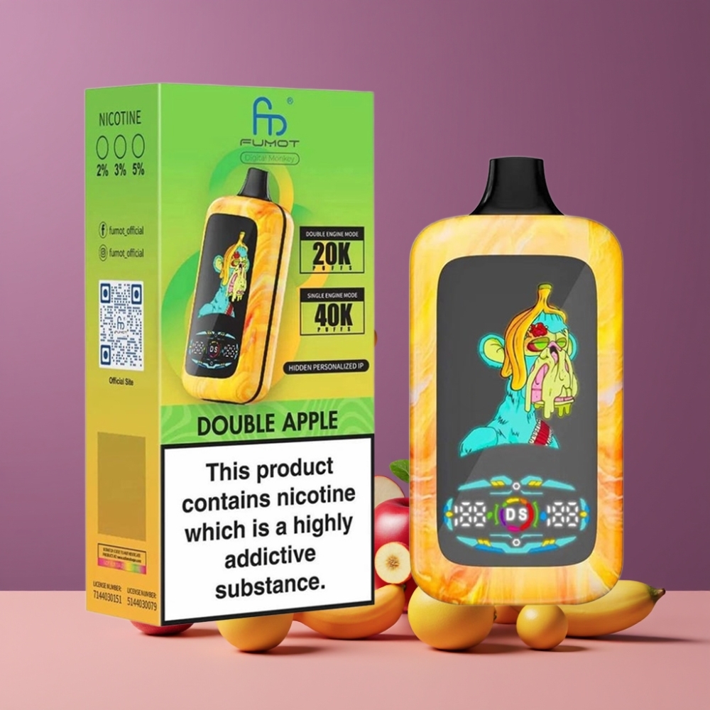 Fumot Digital Monkey 20000/40000 ダブルアップル ジャパン まとめ買い デュアルエンジンモード デュアルメッシュコイル 850MAH Type-C