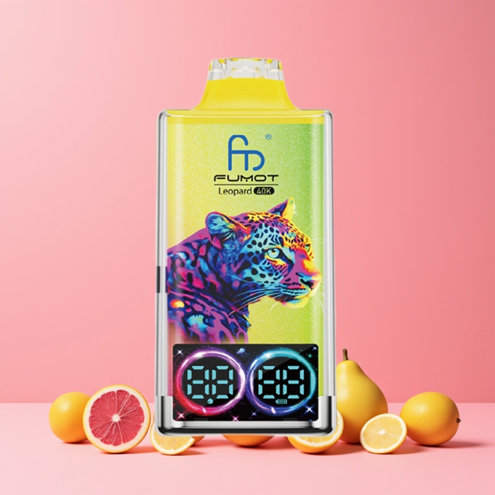 Fumot Leopard 40K Puffs ピンクレモネード ジャパン まとめ買い 0-5% デュアルメッシュ 700mAh Type-C デジタル表示