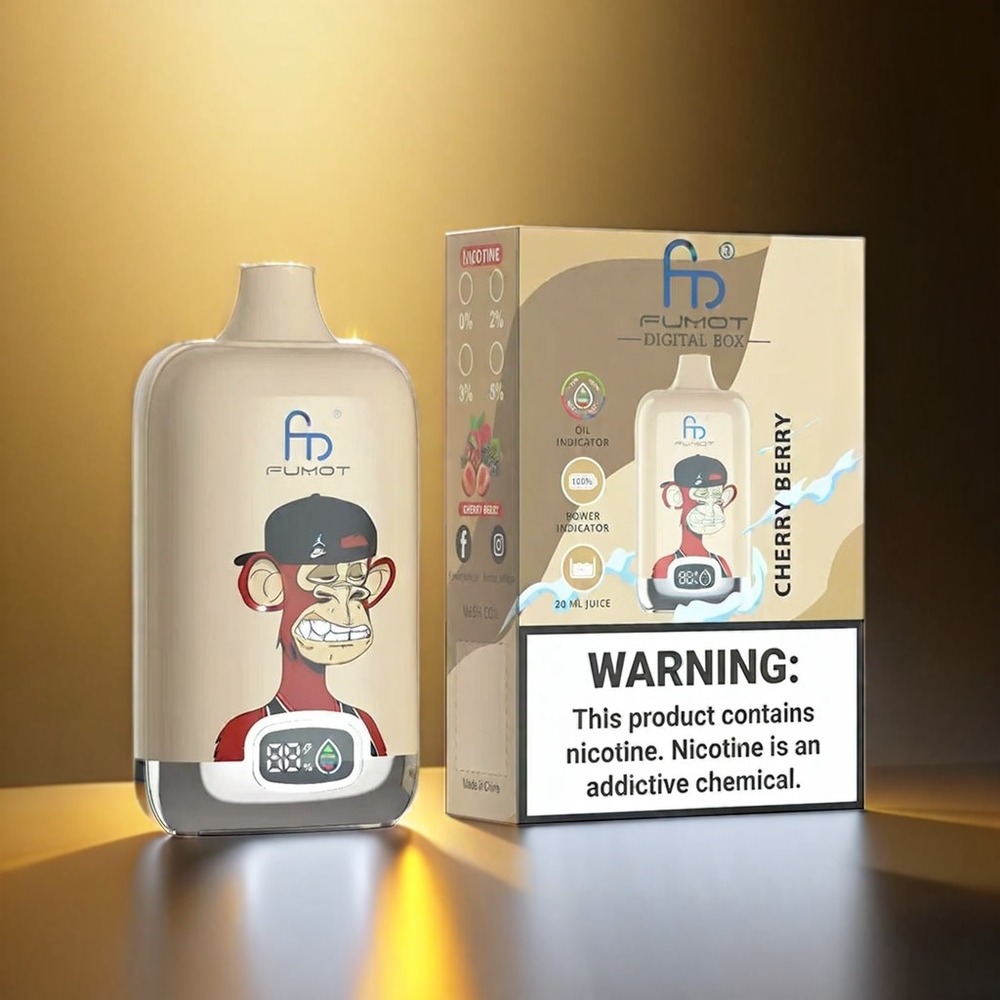 Fumot Tornado Digital Box 20ml 12000 Puffs Type-C MTL チェリーベリー ジャパン まとめ買い