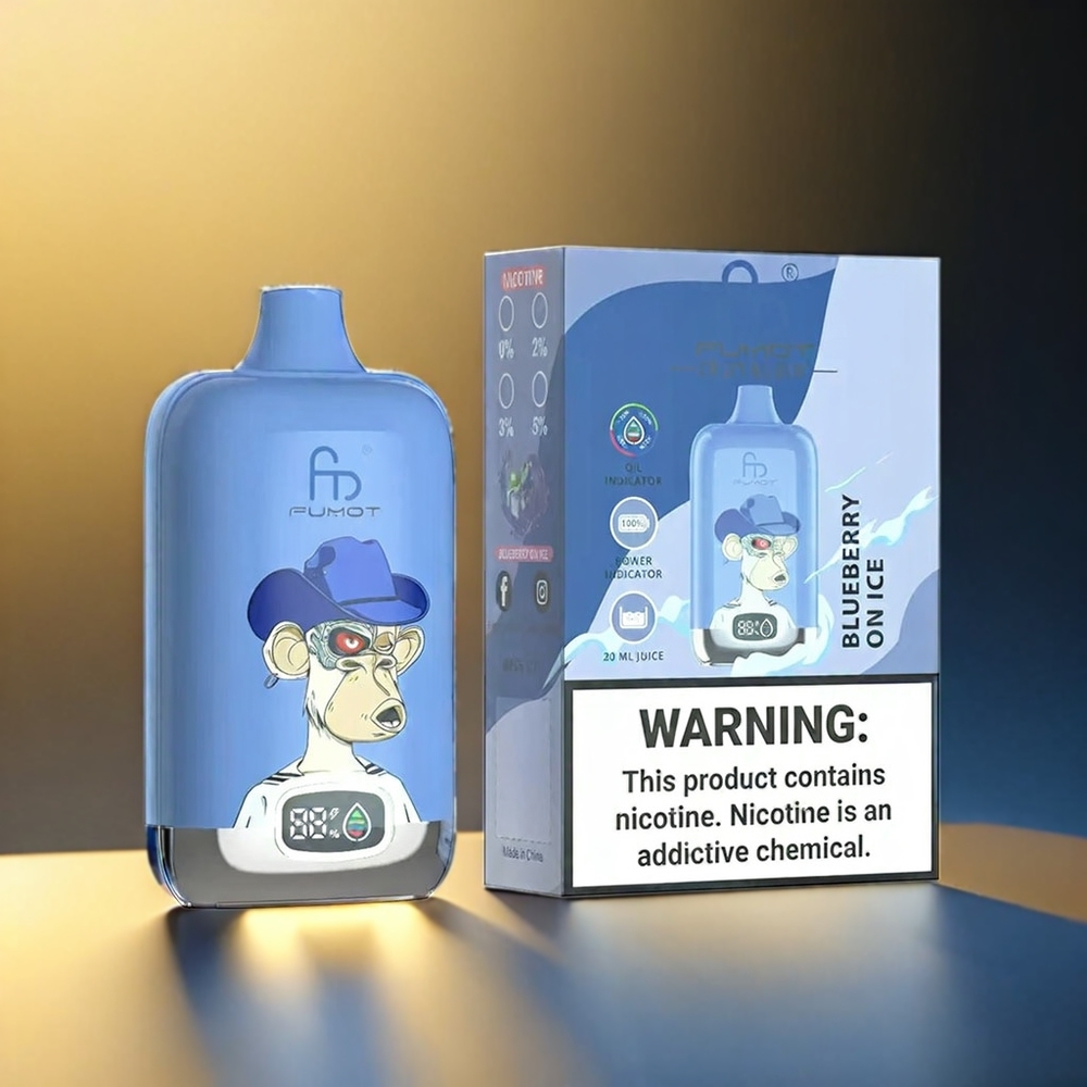 Fumot Tornado Digital Box 20ml 12000 Puffs ブルーベリーオンアイス ジャパン まとめ買い