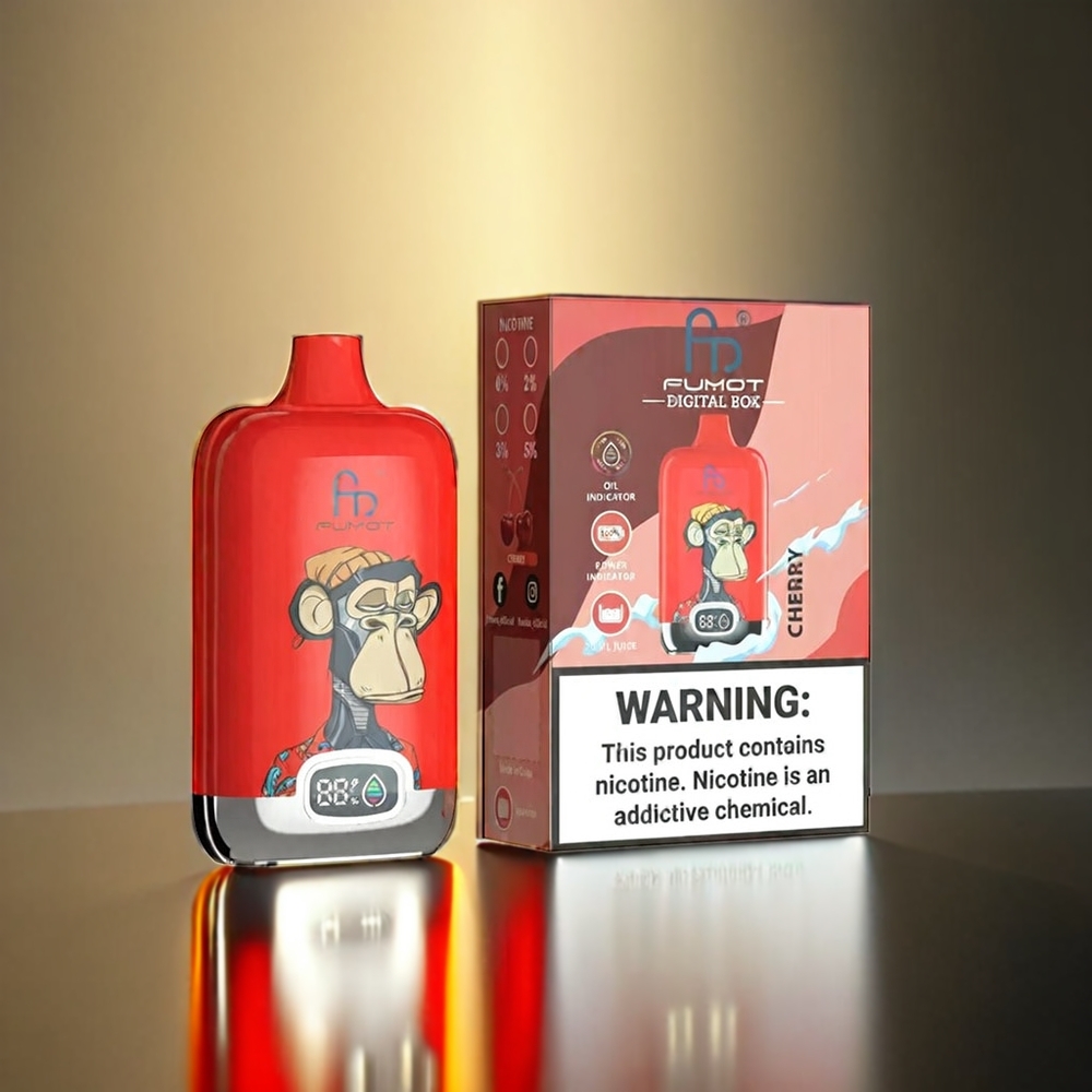 Fumot Tornado Digital Box 20ml Type-C 12000 Puffs チェリー ジャパン まとめ買い