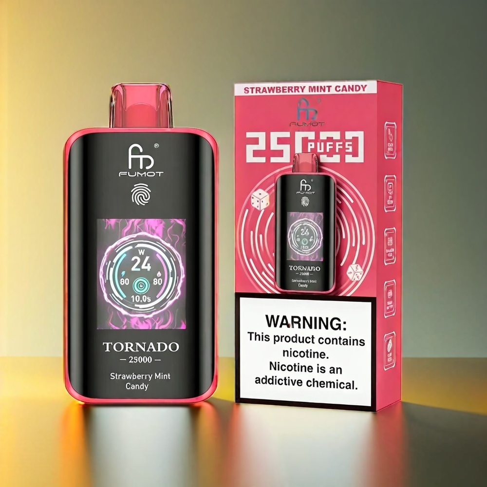 Fumot Tornado 700mAh 25000 Puffs ストロベリーミントキャンディ ジャパン まとめ買い