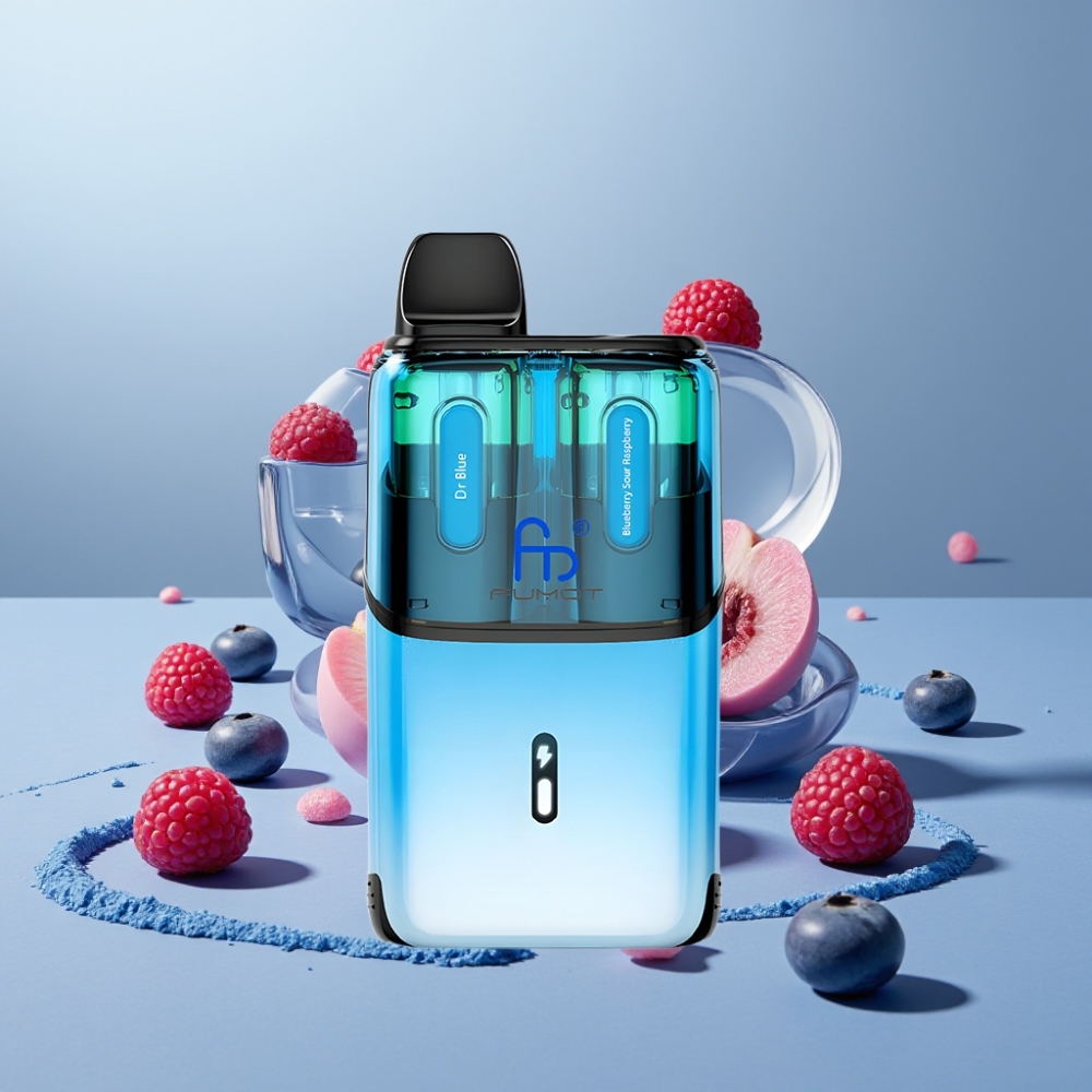 Fumot Ultra T32000 ブルー＆ブルーベリーサワーラズベリー 32000回吸引 ジャパン まとめ買い 800mAh 24ml 2% メッシュコイル