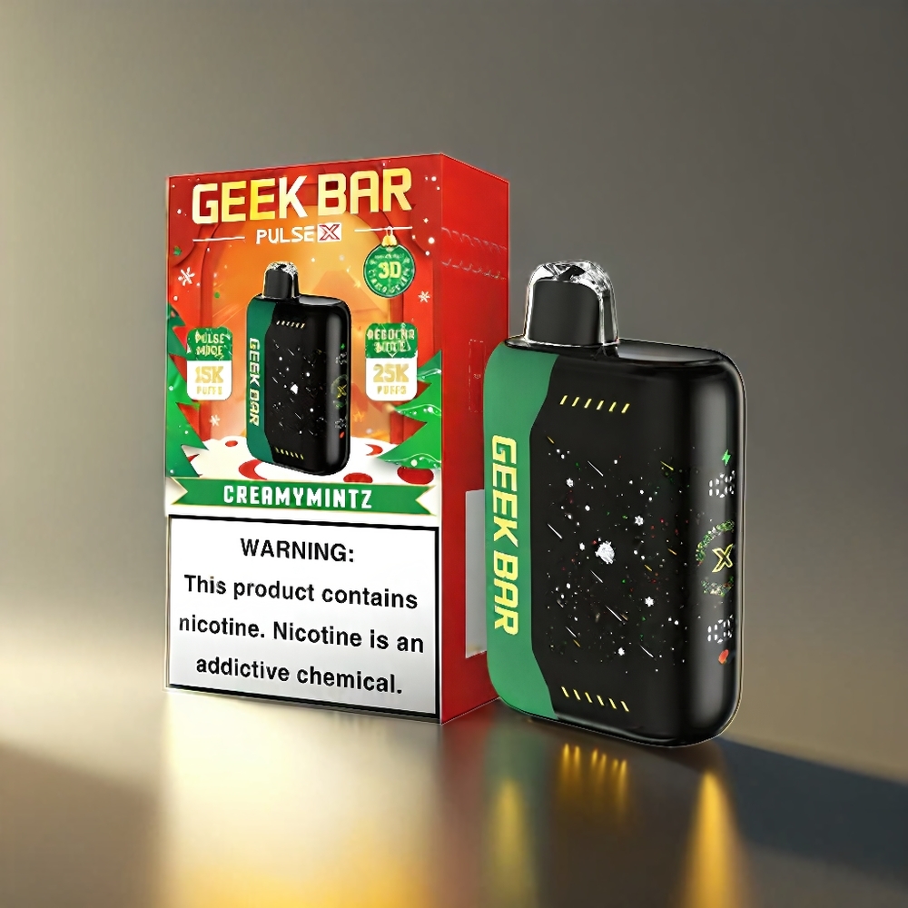Geek Bar Pulse X 25000 Puffs 18mL デュアルメッシュコイル クリスマスエディション ジャパン まとめ買い