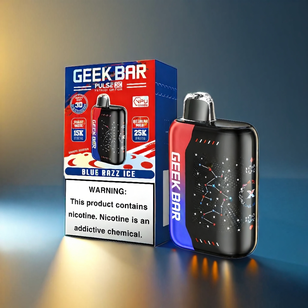 Geek Bar Pulse X 25000 Puffs 18mL デュアルメッシュコイル パトリオット ジャパン まとめ買い