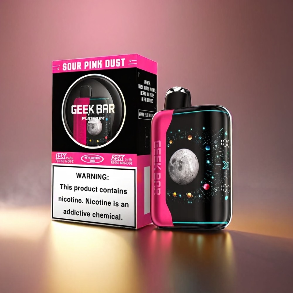 Geek Bar Pulse Platinum 25000パフ 2% ソアーピンクダスト ジャパン まとめ買い