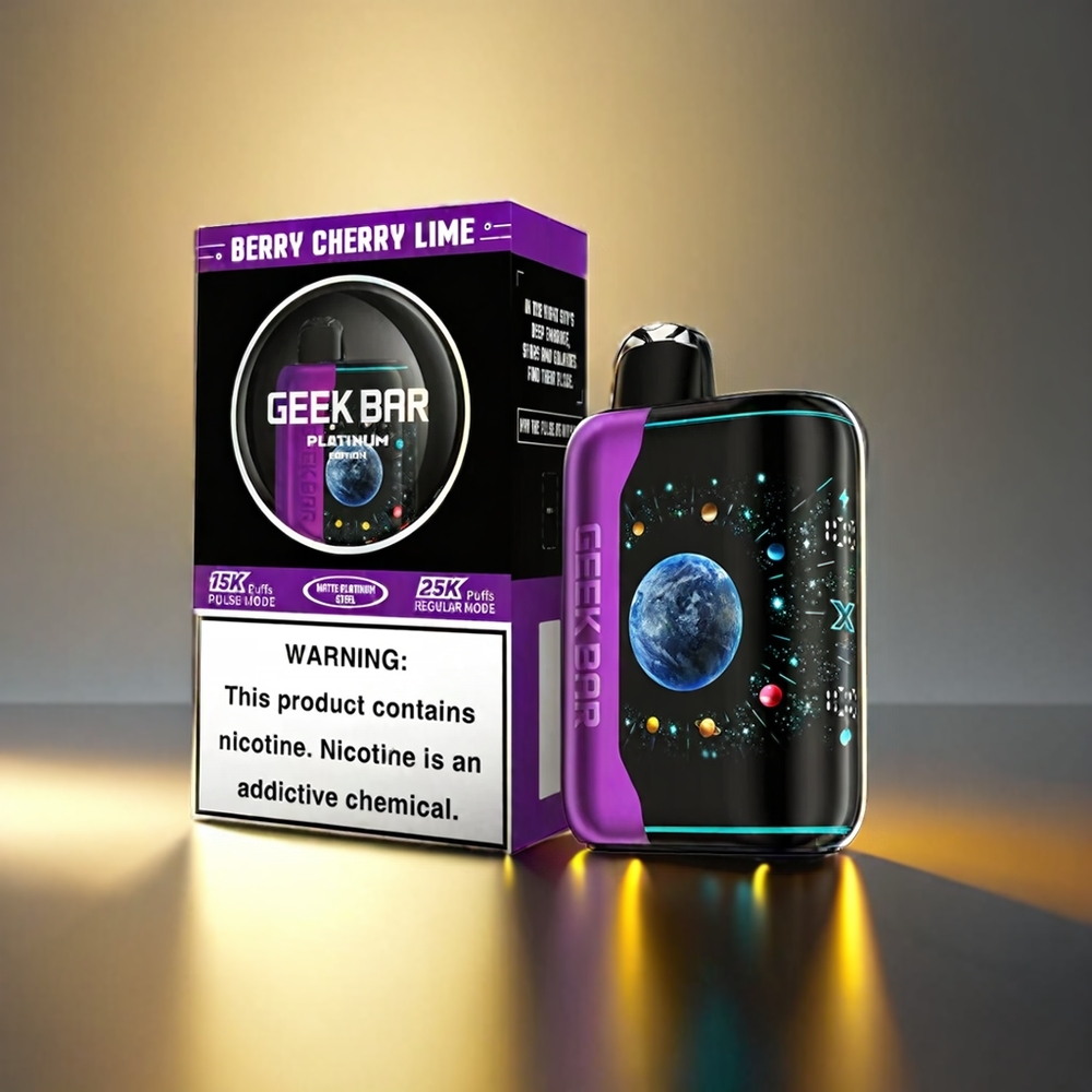 Geek Bar Pulse X Platinum 25000 Puffs 20mL 2% ベリー・チェリー・ライム ジャパン まとめ買い